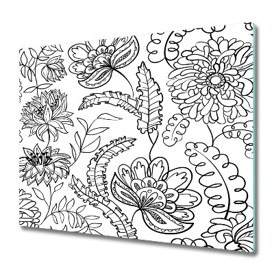 Tabla de cortar de vidrio Motivo floral