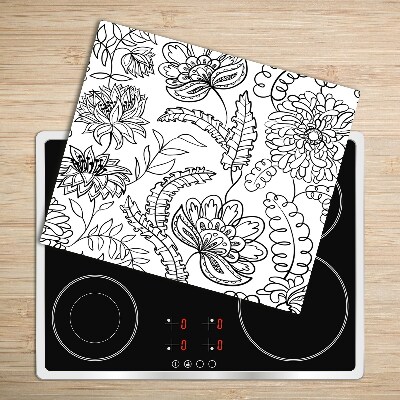 Tabla de cortar de vidrio Motivo floral