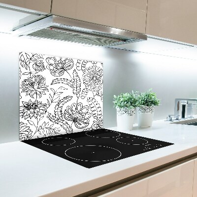 Tabla de cortar de vidrio Motivo floral