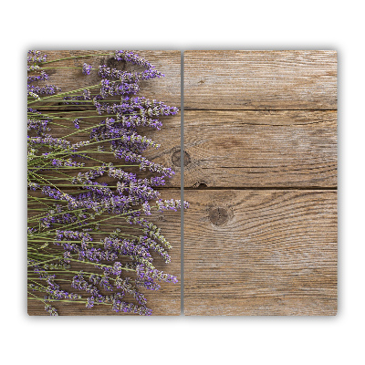 De vidrio templado Lavanda en madera