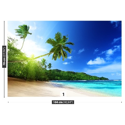 Fotomural Playa en los seychelles