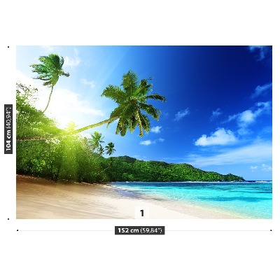 Fotomural Playa en los seychelles