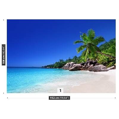 Fotomural Seychelles playa