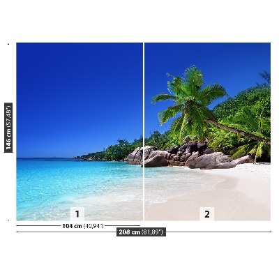 Fotomural Seychelles playa