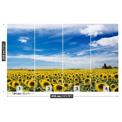 Fotomural Campo de girasoles