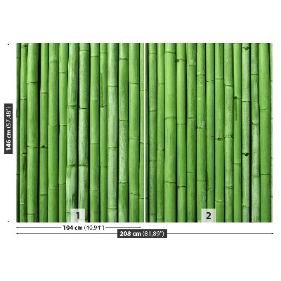 Fotomural Bambú verde