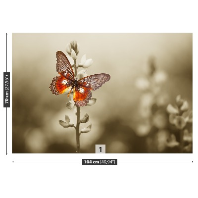 Fotomural Mariposa flores