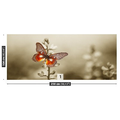 Fotomural Mariposa flores