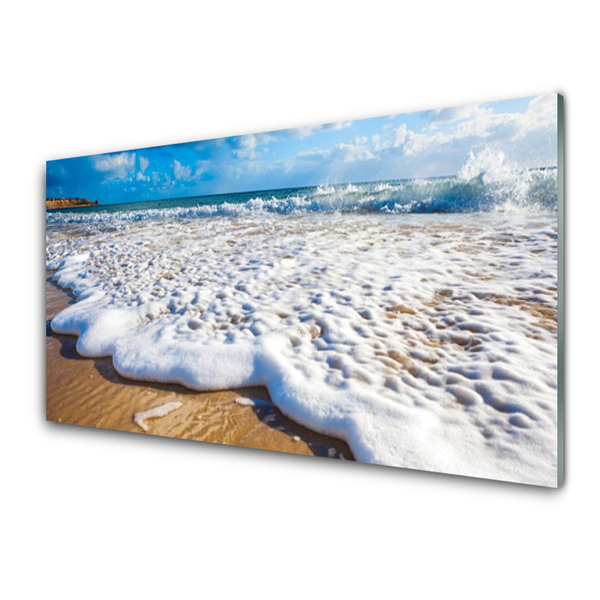 Cuadro de cristal acrílico Playa mar arena naturaleza