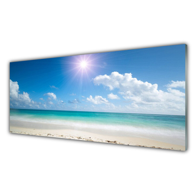Cuadro de acrílico Mar playa sol paisaje