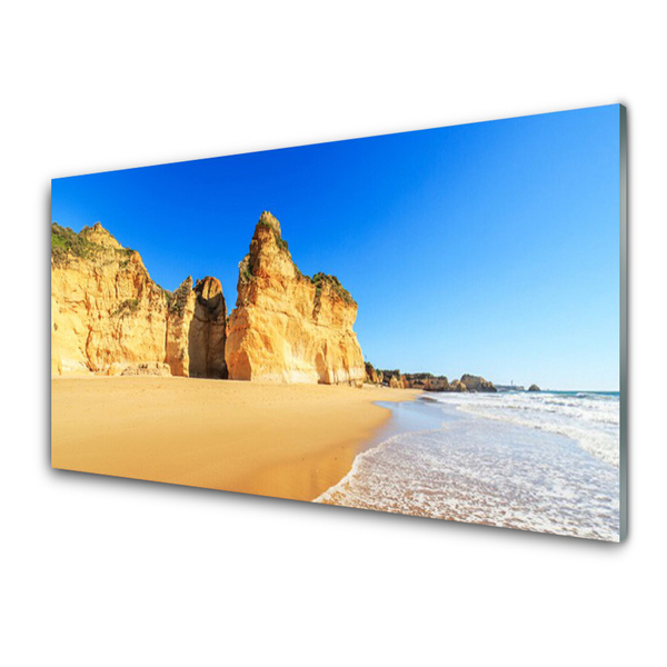 Cuadro de cristal acrílico Océano playa paisaje