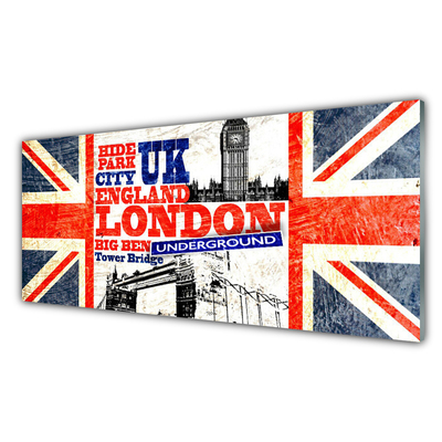 Cuadro en plexiglás Londres bandera arte