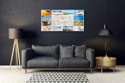 Cuadro en plexiglás Océano playa gaviotas paisaje