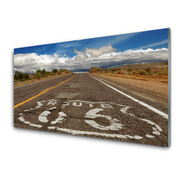 Cuadro en plexiglás Camino en el desierto autopista
