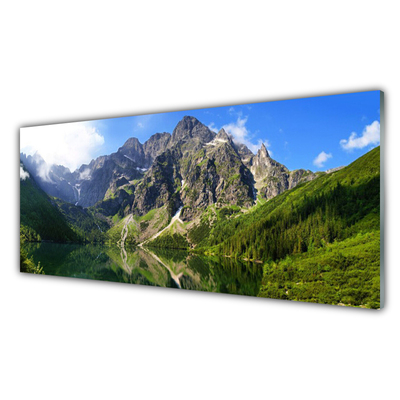 Cuadro en plexiglás Tatras monte morskie oko lago bosque