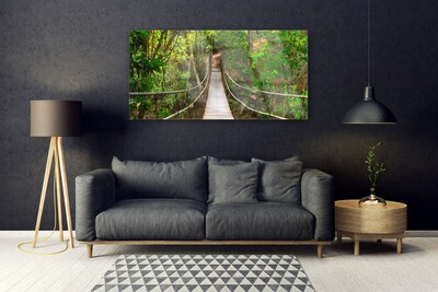 Cuadro en plexiglás Puente jungla bosque tropical