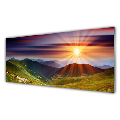 Cuadro en plexiglás Monte puesta del sol paisaje
