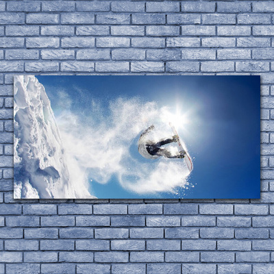 Cuadro de cristal acrílico Snowboard deporte nieve invierno