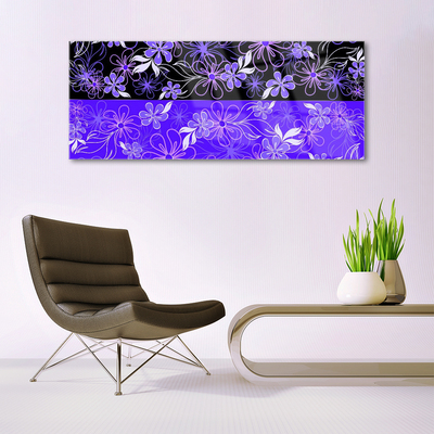 Cuadro de cristal acrílico Abstracto motivos flores art