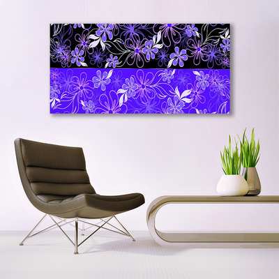 Cuadro de cristal acrílico Abstracto motivos flores art