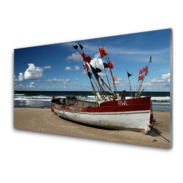 Paneles de pared Mar playa barco paisaje