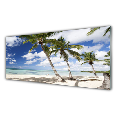 Paneles de pared Mar playa palmera paisaje