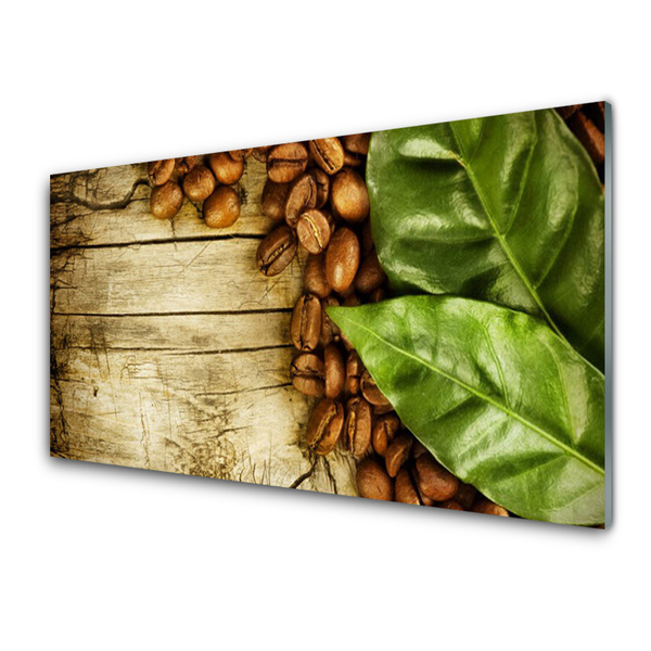Paneles de pared Granos café hojas cocina
