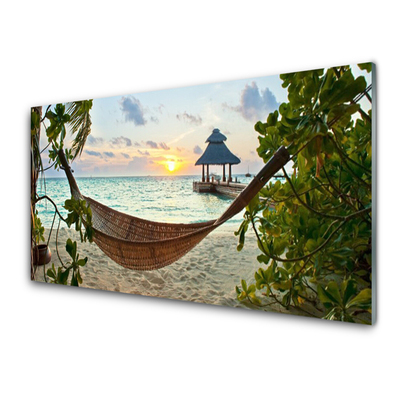 Paneles de pared Playa hamaca mar paisaje