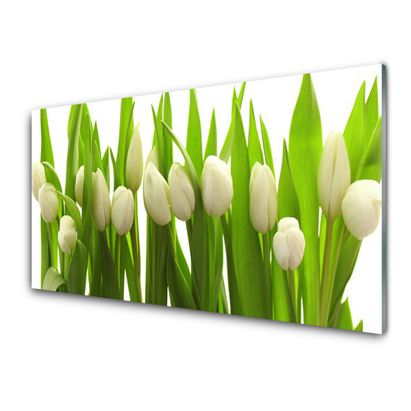 Vinilo decorativo flores tulipanes para espejo