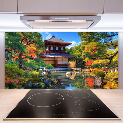 Paneles de vidrio para la cocina Jardín japón paisaje