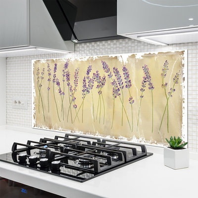 Paneles de vidrio para la cocina Flores planta naturaleza