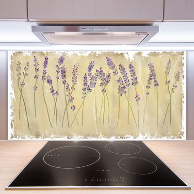 Paneles de vidrio para la cocina Flores planta naturaleza