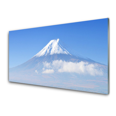 Paneles de vidrio para la cocina Monte nube cielo paisaje