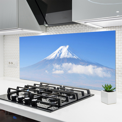 Paneles de vidrio para la cocina Monte nube cielo paisaje