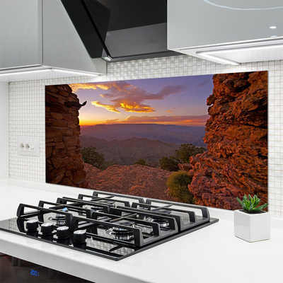 Paneles de vidrio para la cocina Roca nubes cielo paisaje