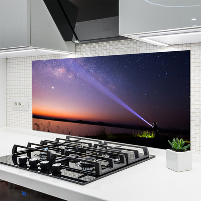 Paneles de vidrio para la cocina Estrellas noche vía láctea