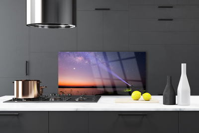 Paneles de vidrio para la cocina Estrellas noche vía láctea
