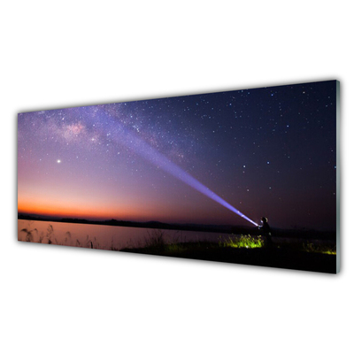 Paneles de vidrio para la cocina Estrellas noche vía láctea