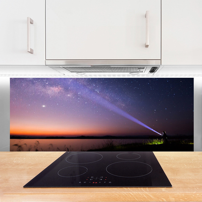 Paneles de vidrio para la cocina Estrellas noche vía láctea