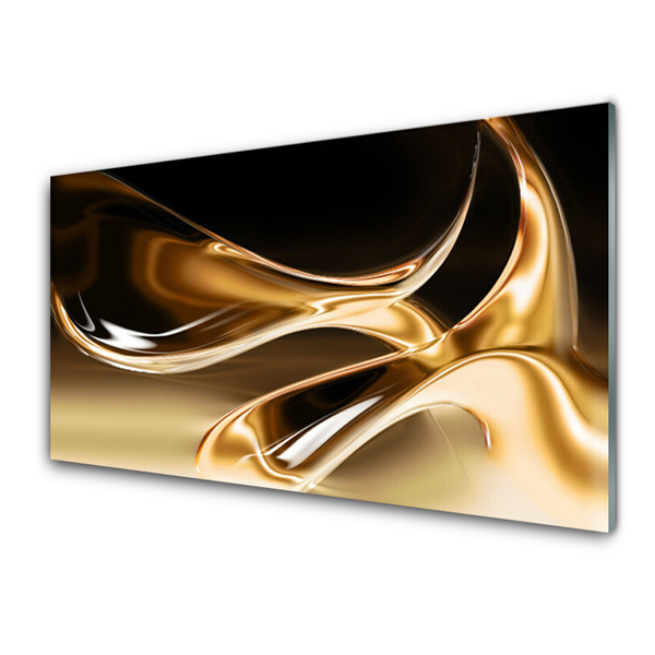 Paneles de vidrio para la cocina Oro abstracto art arte