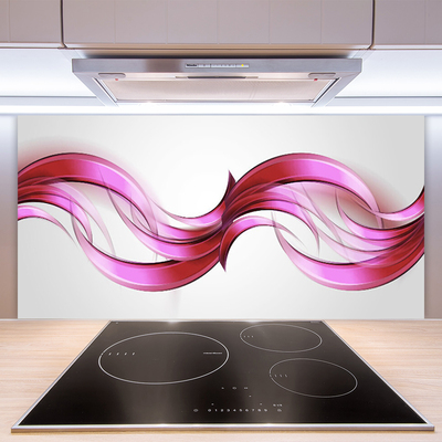 Paneles de vidrio para la cocina Abstracto olas art arte
