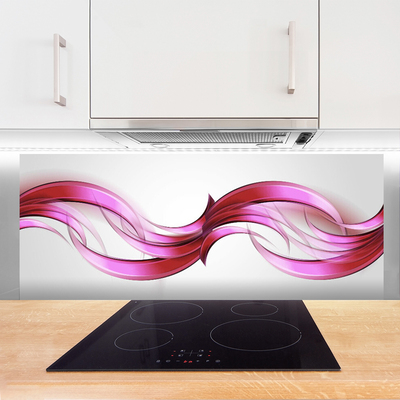Paneles de vidrio para la cocina Abstracto olas art arte