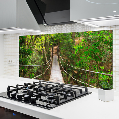 Paneles de vidrio para la cocina Puente jungla bosque tropical
