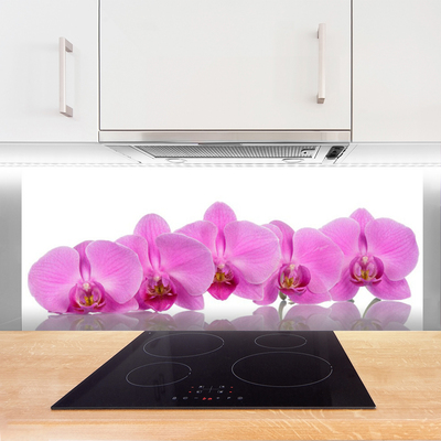 Paneles de vidrio para la cocina Orquídea rosa flores