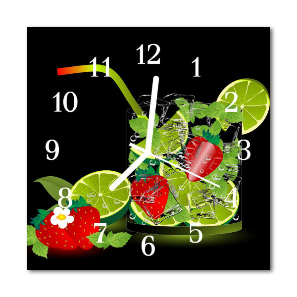 Reloj de vidrio para cocina Lima fresa