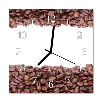 Reloj de vidrio para cocina Granos de café