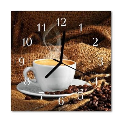 Reloj de vidrio para cocina Granos de café