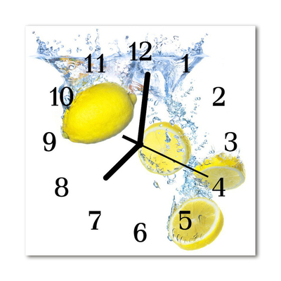 Reloj de vidrio para cocina Limones