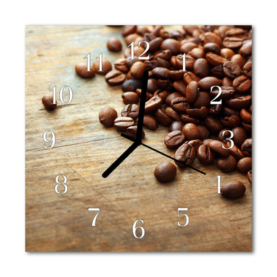 Reloj de vidrio para cocina Granos de café