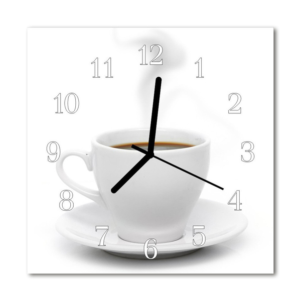 Reloj de vidrio para cocina Vaso para el café